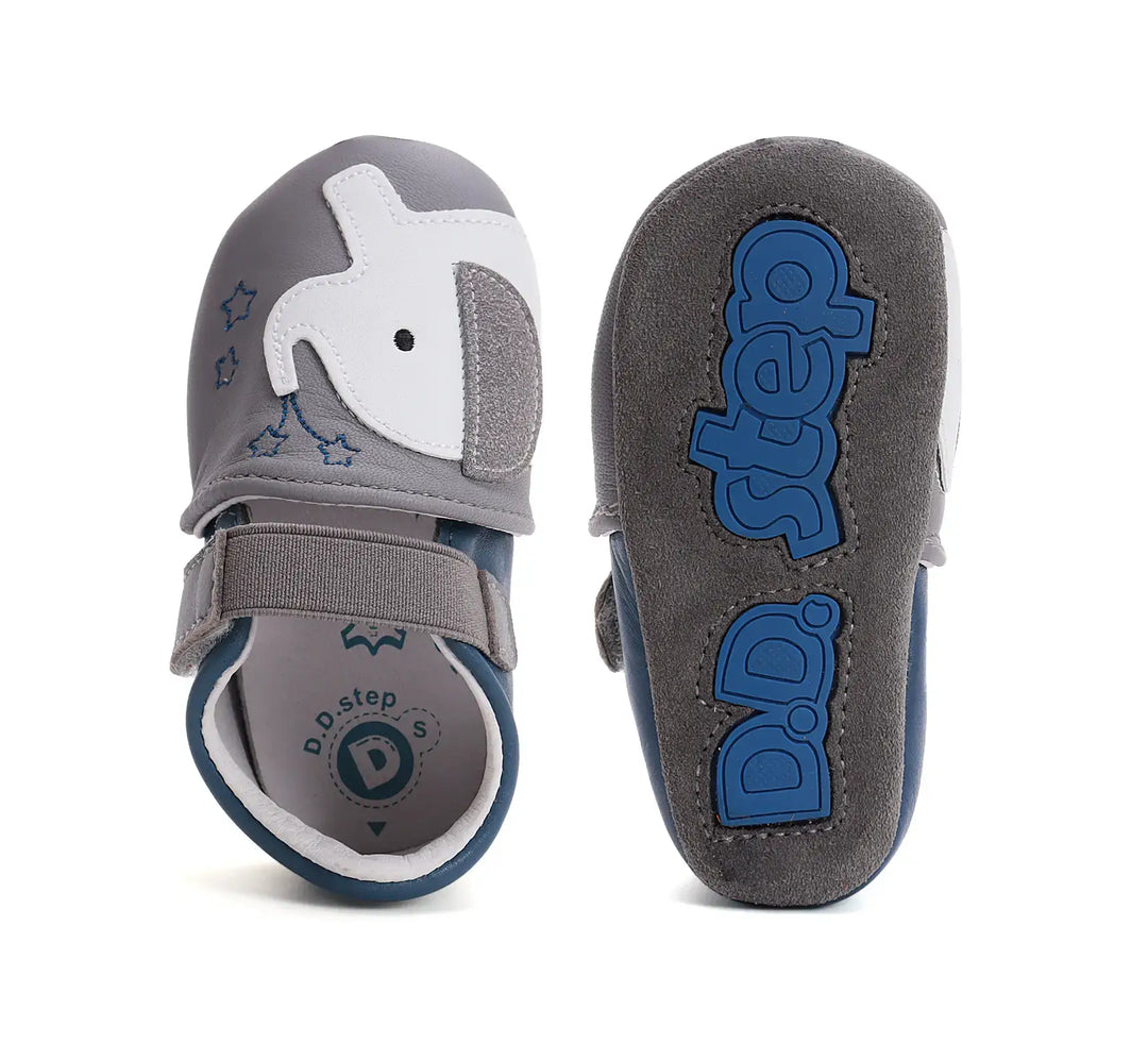 D.D.step Kinder Barfuß-Krabbelschuhe Dunkelgrau K1596-51279