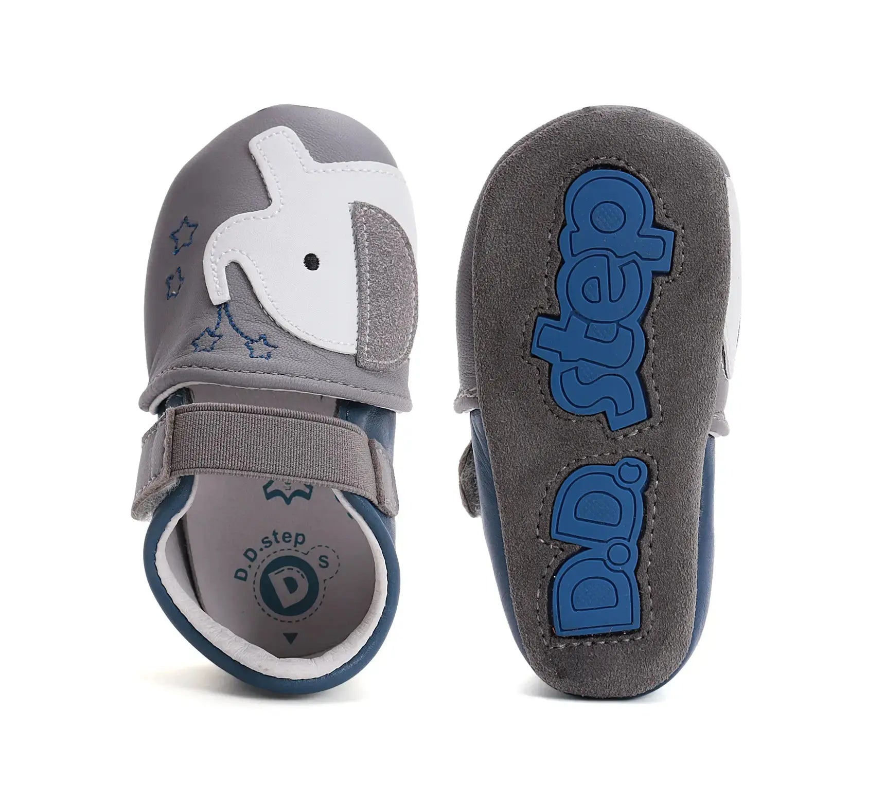 Baby Barfuß Dunkelgrau Hausschuhe D.D.Step