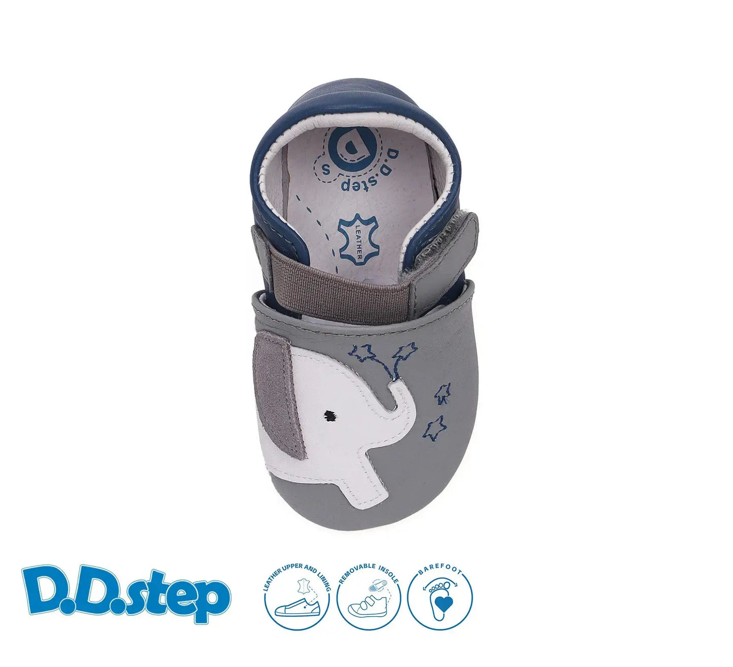 Baby Barfuß Dunkelgrau Hausschuhe D.D.Step