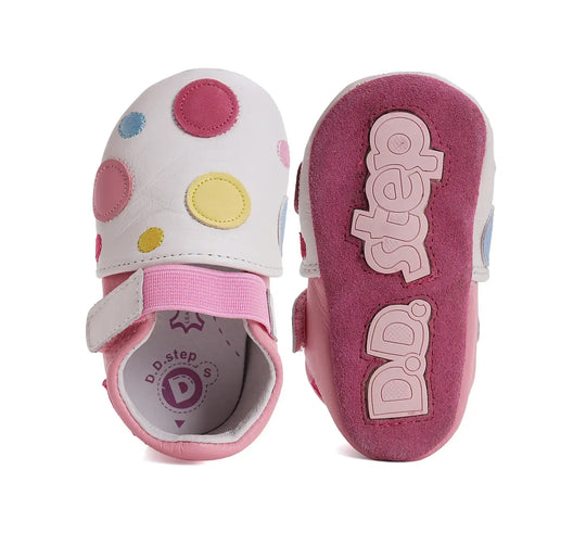 D.D.step Kinder Barfuß-Krabbelschuhe Weiß K1596-51833