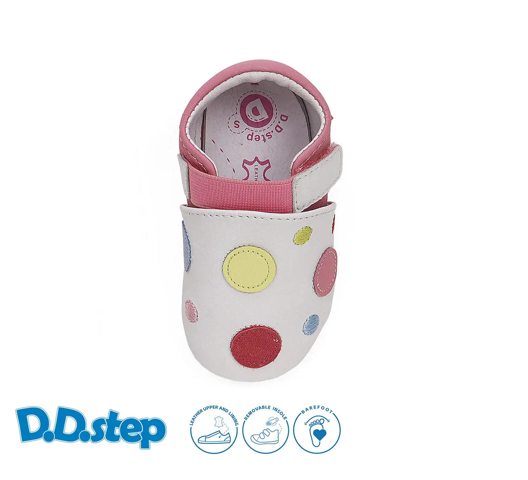 D.D.step Kinder Barfuß-Krabbelschuhe Weiß K1596-51833
