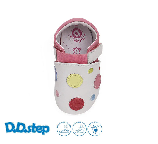 D.D.step Kinder Barfuß-Krabbelschuhe Weiß K1596-51833