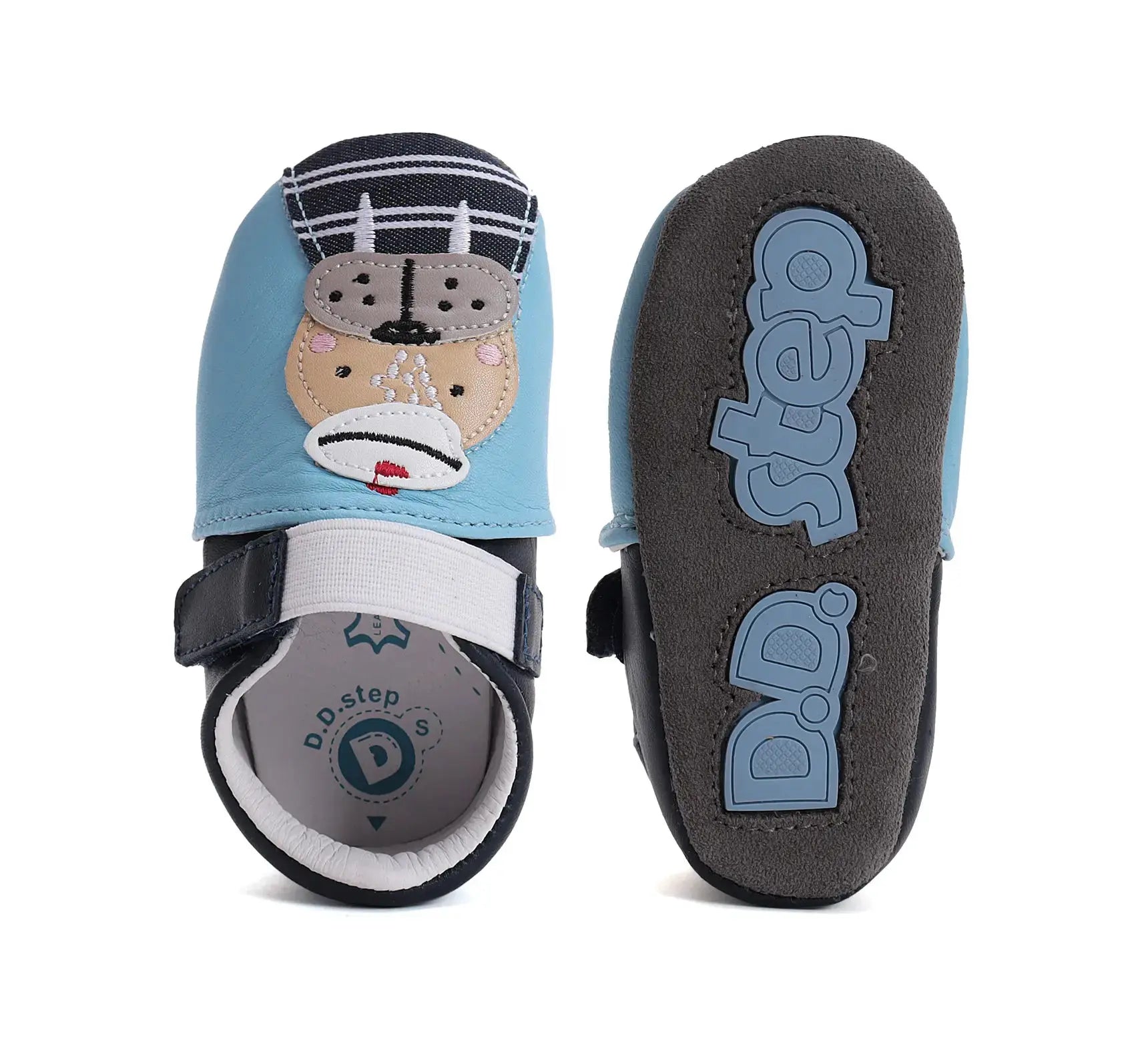 Baby Barfuß Hellblau Hausschuhe D.D.Step