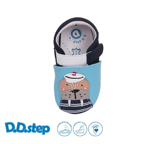 D.D.step Kinder Barfuß-Krabbelschuhe Hellblau K1596-51857