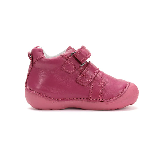 Kinder Erster Schritt Frühling Mädchen Lederschuhe Dunkelrosa D.D.step ddstep