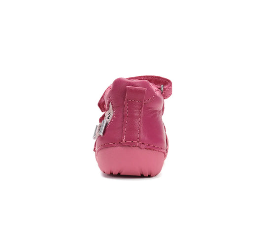 Kinder Erster Schritt Frühling Mädchen Lederschuhe Dunkelrosa D.D.step ddstep