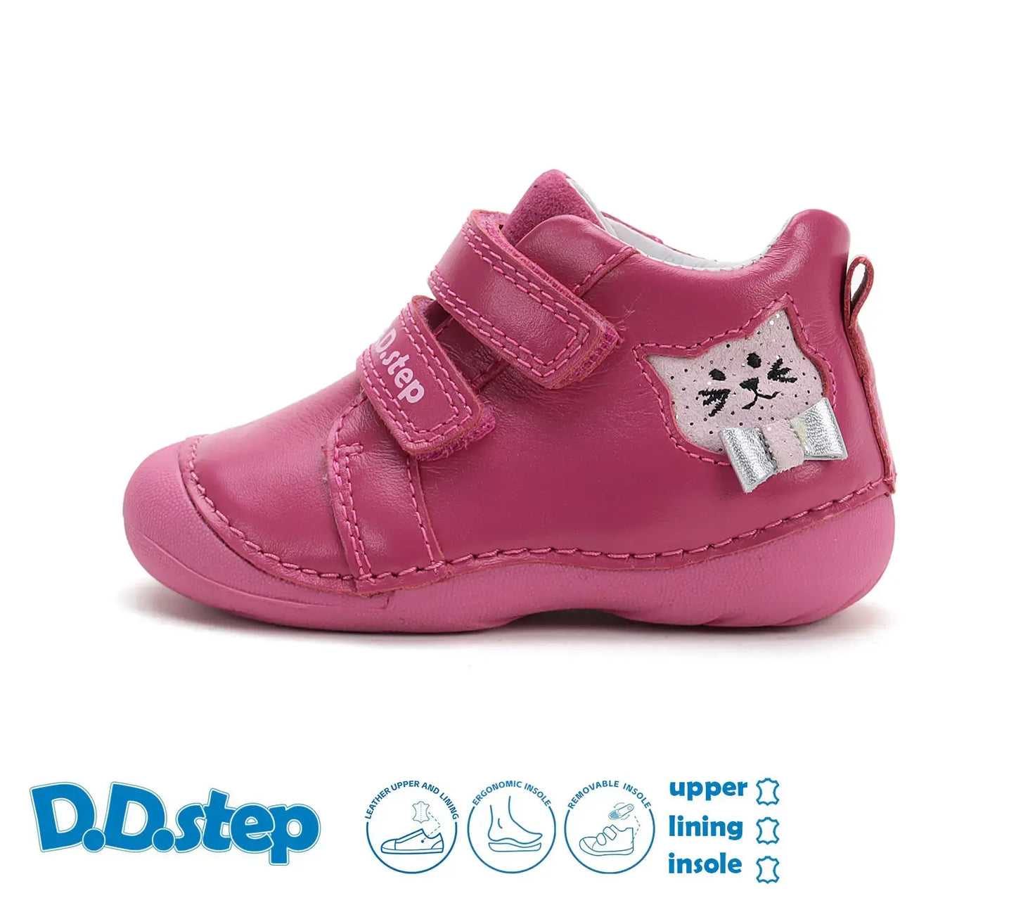 Mädchen Erster Schritt Dunkelrosa Sommerschuhe D.D.Step