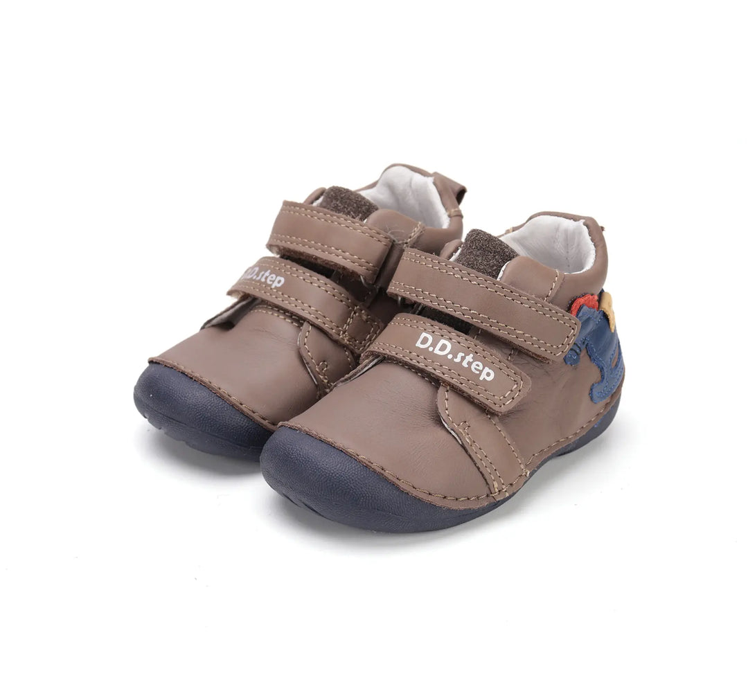 D.D.step Kinder Erster Schritt Frühling Jungen Lederschuhe Schokobraun