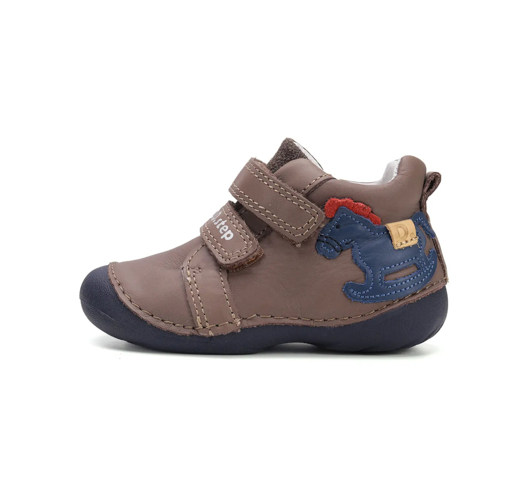 D.D.step Kinder Erster Schritt Frühling Jungen Lederschuhe Schokobraun