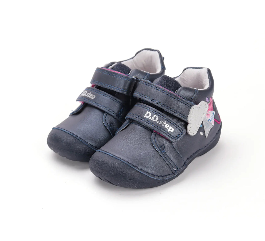 Kinder Erster Schritt Frühling Mädchen Lederschuhe Königsblau D.D.step ddstep