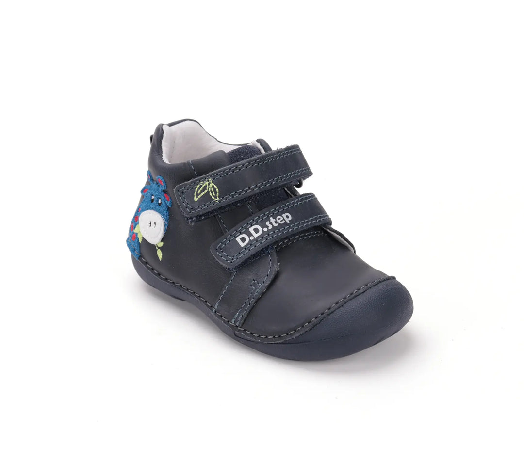 D.D.step Kinder Erster Schritt Frühling Jungen Lederschuhe Königsblau