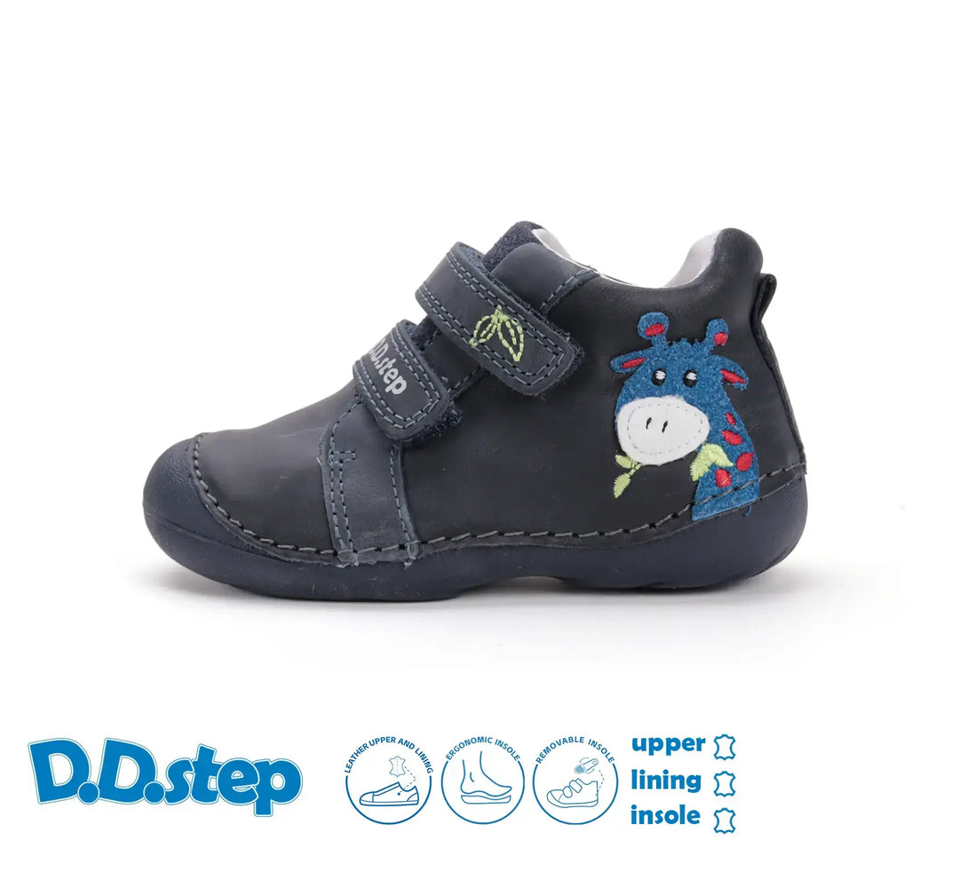 Kinder Erster Schritt Frühling Jungen Lederschuhe Königsblau D.D.step ddstep