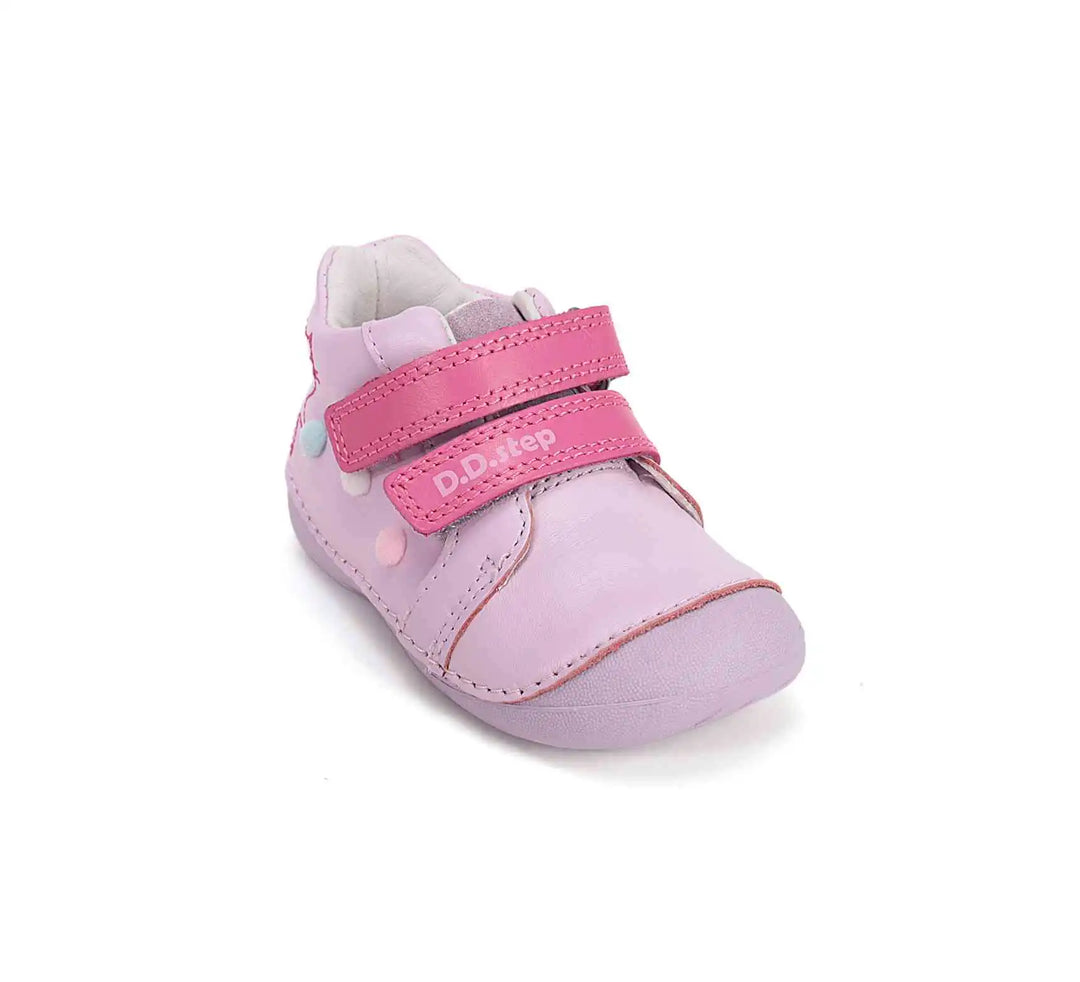 D.D.step Kinder Erster Schritt Frühling Mädchen Lederschuhe Babyrosa