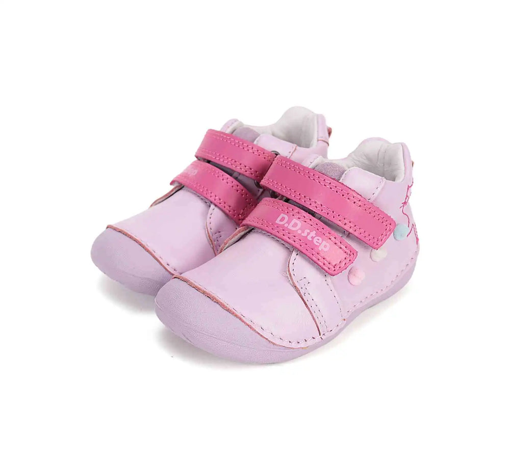 D.D.step Kinder Erster Schritt Frühling Mädchen Lederschuhe Babyrosa