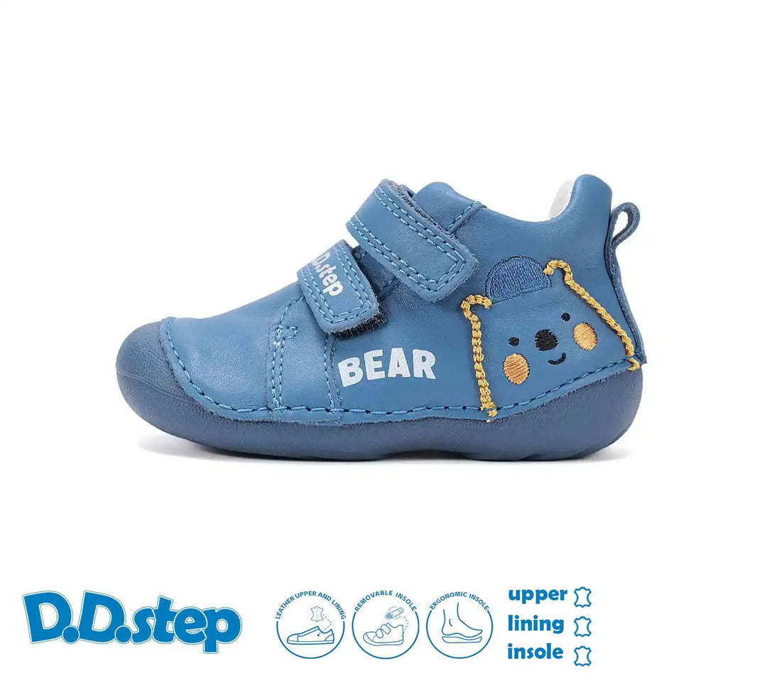 D.D.step Kinder Erster Schritt Frühling Jungen Lederschuhe Hellblau