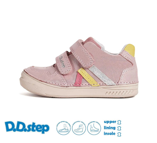 Kinder Frühling Mädchen Lederschuhe Roségold D.D.step ddstep