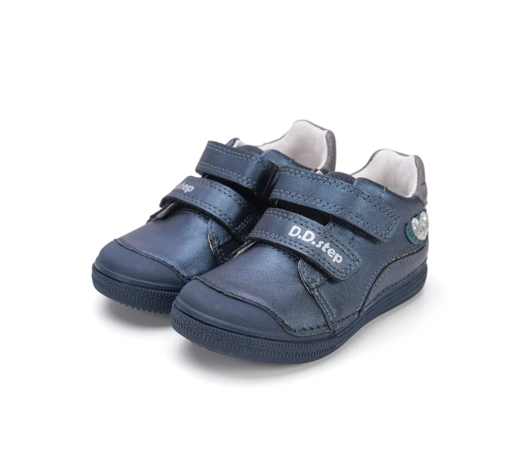Kinder Frühling Mädchen Lederschuhe Königsblau D.D.step ddstep