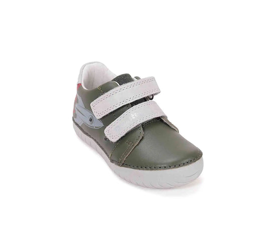 D.D.step Kinder Frühling LED blinkend Jungen Lederschuhe Smaragdgrün