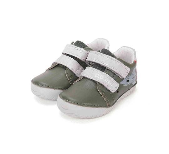 D.D.step Kinder Frühling LED blinkend Jungen Lederschuhe Smaragdgrün
