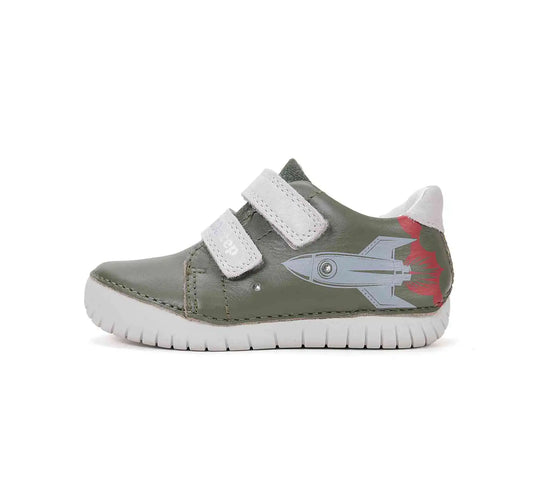 D.D.step Kinder Frühling LED blinkend Jungen Lederschuhe Smaragdgrün