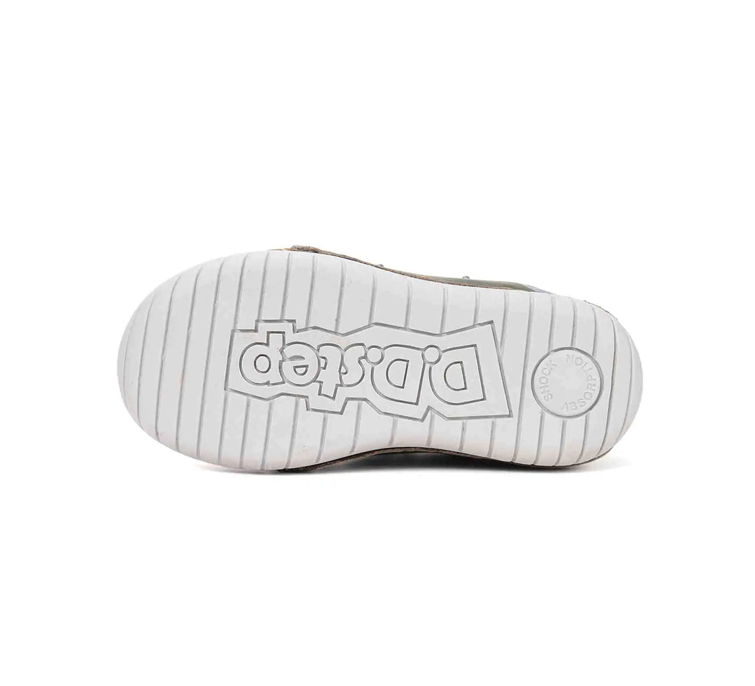 D.D.step Kinder Frühling LED blinkend Jungen Lederschuhe Smaragdgrün