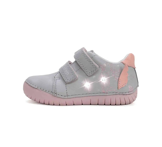 D.D.step Mädchen Übergangsschuhe LED Taubengrau S050-61970B