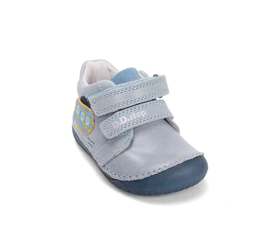 Kinder Barfuß Frühling Jungen Lederschuhe Silberblau D.D.step ddstep