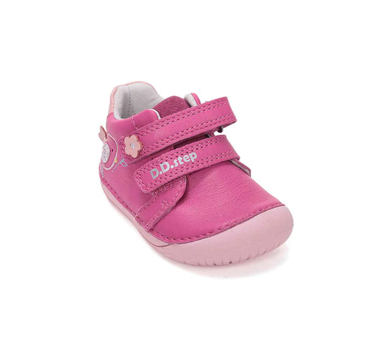 Kinder Barfuß Frühling Mädchen Lederschuhe Rosa-Rot D.D.step ddstep