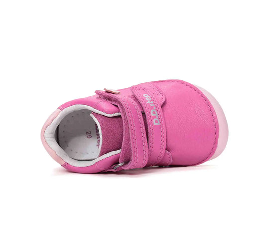 Kinder Barfuß Frühling Mädchen Lederschuhe Rosa-Rot D.D.step ddstep