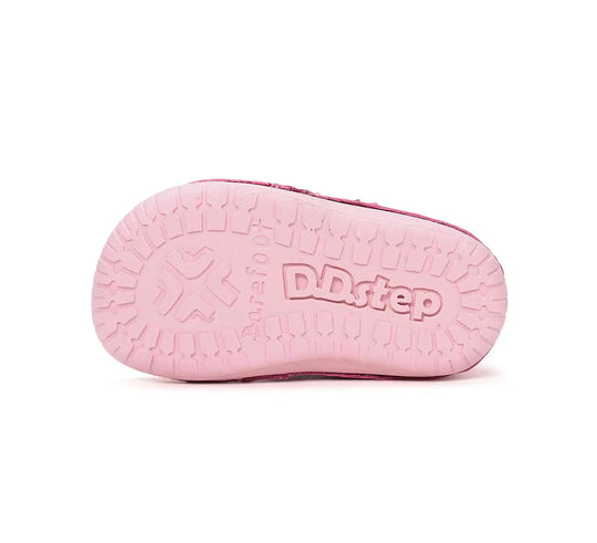 Kinder Barfuß Frühling Mädchen Lederschuhe Rosa-Rot D.D.step ddstep