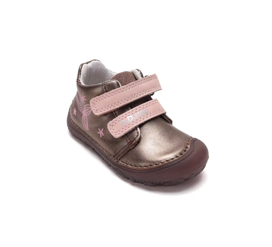 D.D.step Mädchen Barfuß-Übergangsschuhe Bronze-Rosa S073-62321
