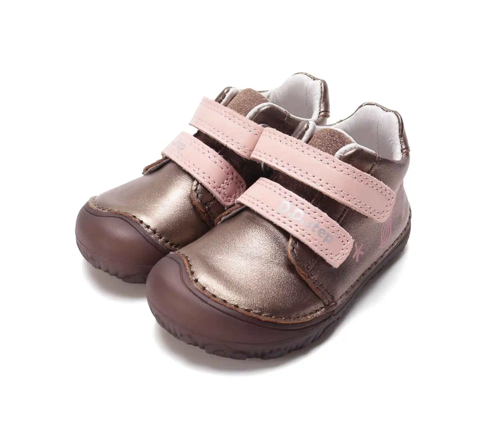 D.D.step Mädchen Barfuß-Übergangsschuhe Bronze-Rosa S073-62321