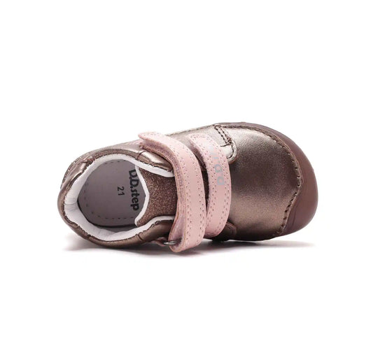 D.D.step Mädchen Barfuß-Übergangsschuhe Bronze-Rosa S073-62321