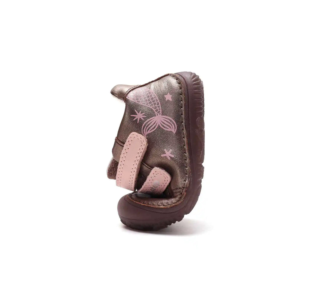 D.D.step Mädchen Barfuß-Übergangsschuhe Bronze-Rosa S073-62321