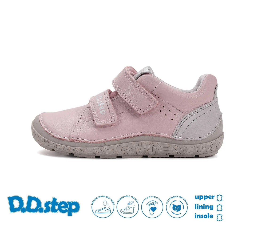 Kinder Barfuß Frühling Mädchen Lederschuhe Babyrosa D.D.step ddstep