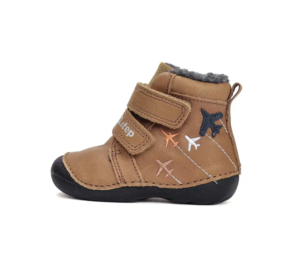 Kinder Winterstiefel Jungen Lederschuhe Schokobraun D.D.step ddstep