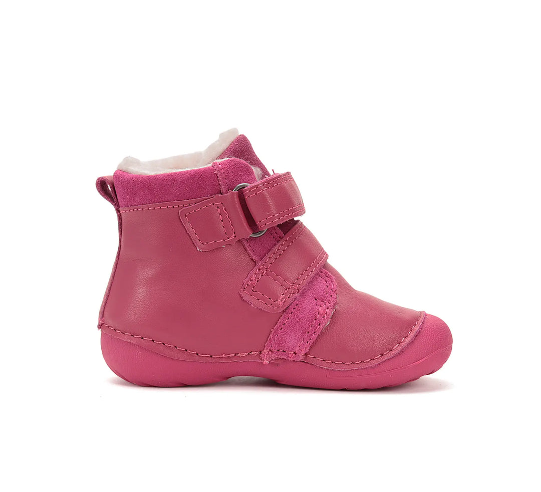 D.D.step Kinder Winterstiefel Mädchen Lederschuhe Rosa-Rot