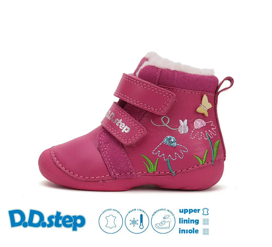 D.D.step Mädchen Winterstiefel Rosa-Rot W015-52997A