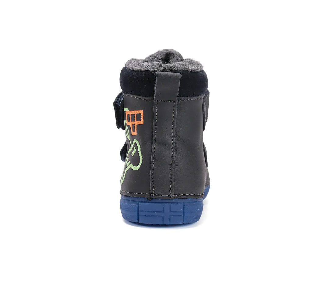 D.D.step Kinder Winterstiefel Fluoreszierend Jungen Lederschuhe Königsblau