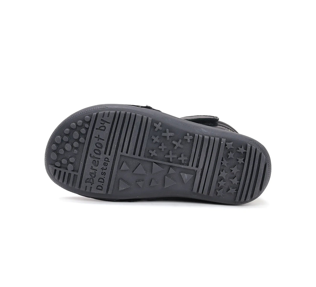 D.D.step Kinder Winterstiefel Jungen Lederschuhe Schwarz