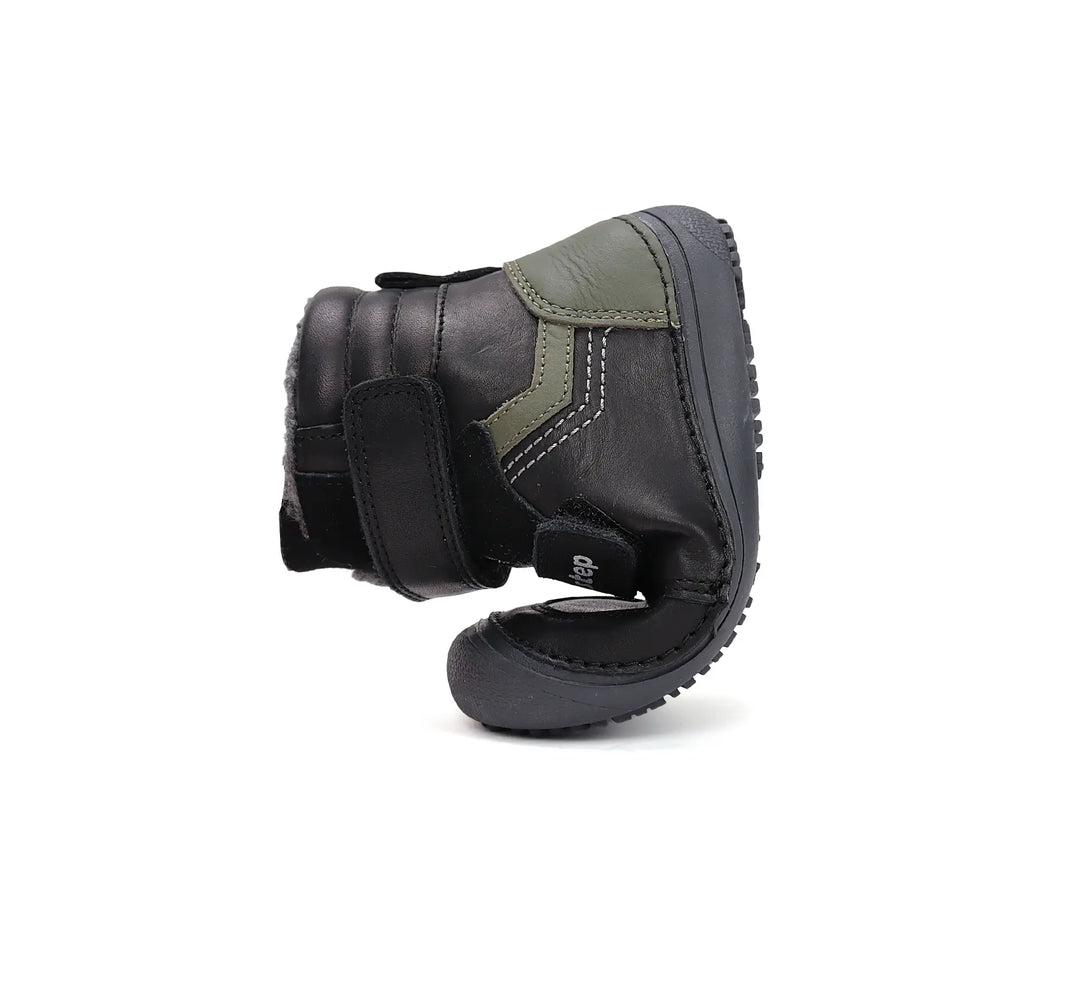 D.D.step Kinder Winterstiefel Jungen Lederschuhe Schwarz