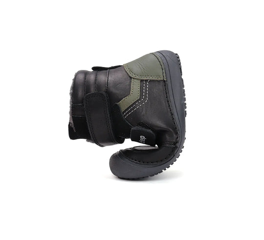 D.D.step Kinder Winterstiefel Jungen Lederschuhe Schwarz