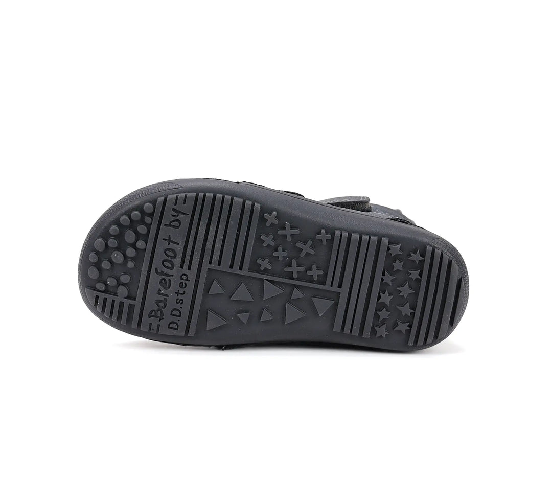 D.D.step Kinder Winterstiefel Mädchen Lederschuhe Schwarz