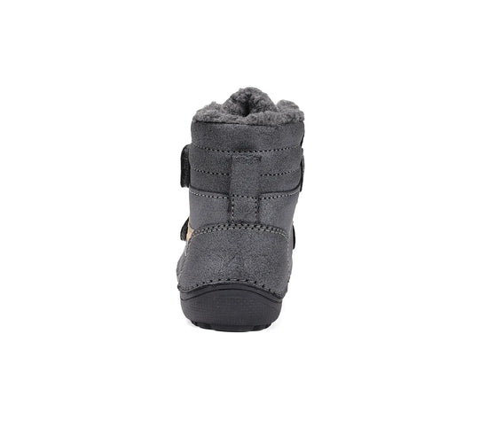 D.D.step Kinder Winterstiefel Mädchen Lederschuhe Schwarz