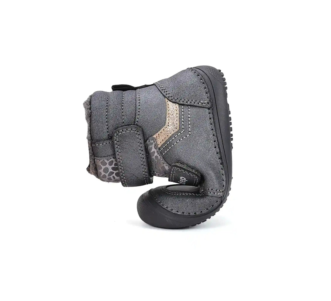 D.D.step Kinder Winterstiefel Mädchen Lederschuhe Schwarz