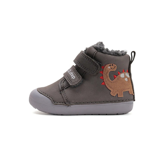 D.D.step Kinder Winterstiefel Jungen Lederschuhe Khaki