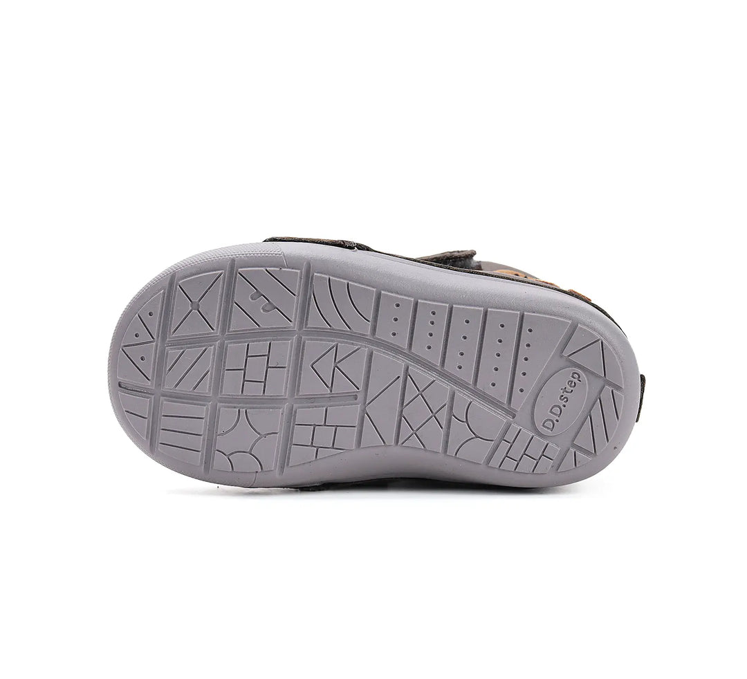D.D.step Kinder Winterstiefel Jungen Lederschuhe Khaki