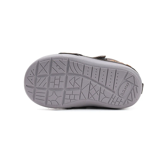 D.D.step Kinder Winterstiefel Jungen Lederschuhe Khaki