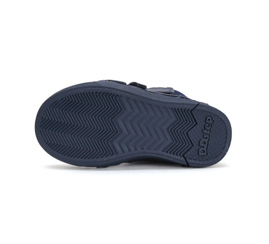 D.D.step Kinder Winterstiefel Mädchen Lederschuhe Königsblau