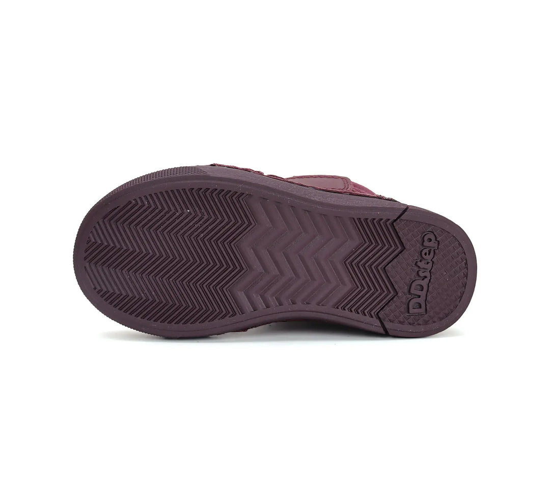 D.D.step Kinder Winterstiefel Mädchen Lederschuhe Himbeerrot